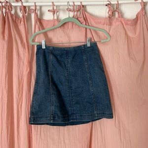 Free People denim mini skirt